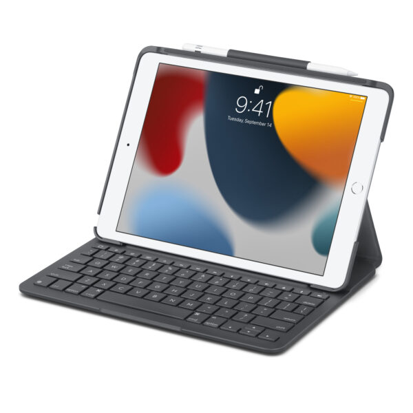 Logitech Slim Folio Case with Integrated Bluetooth Keyboard for iPad (9th generation) - Imagen 2